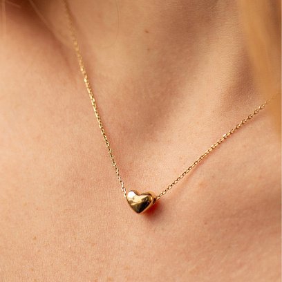 Золоте кольє з сердечком кол01339 №9