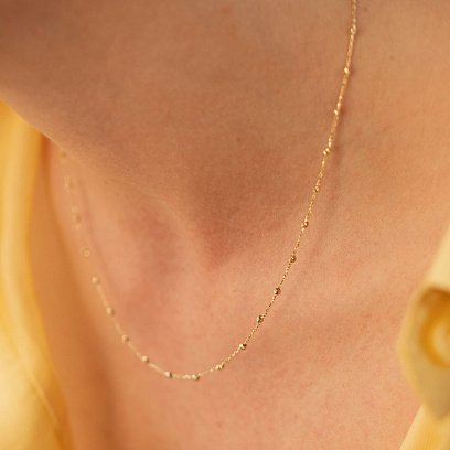 Колье "Шарики" в желтом золоте кол02408 №6