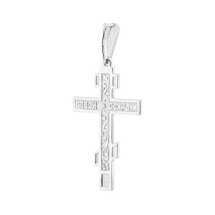 Серебряный крест с распятием 131203 от ювелирного магазина Оникс - 1
