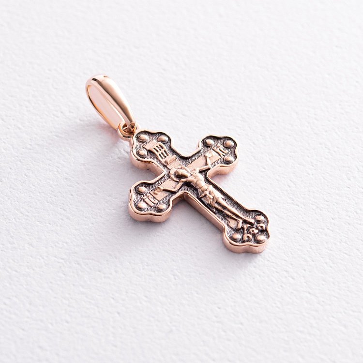 Православний хрест "Розп'яття Христове. Молитва Так Воскресне Бог" п01853 від ювелірного магазину Онікс