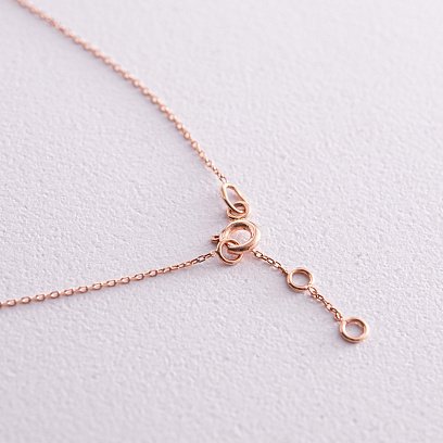 Браслет "Монетки и шарики" с жемчугом на ногу (красное золото) б05142 №2