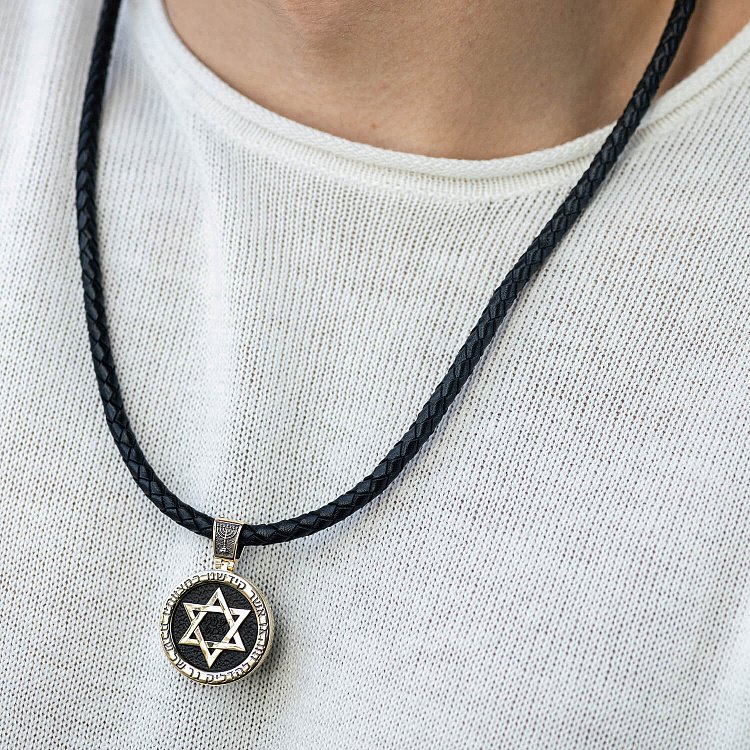 Золотой кулон "Звезда Давида" (эбеновое дерево) 1183ж от ювелирного магазина Оникс - 1