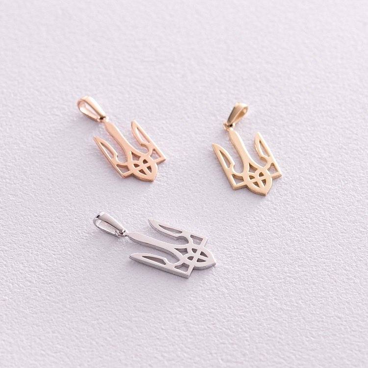 Кулон "Герб України - Тризуб" у жовтому золоті п03744 від ювелірного магазину Онікс - 2