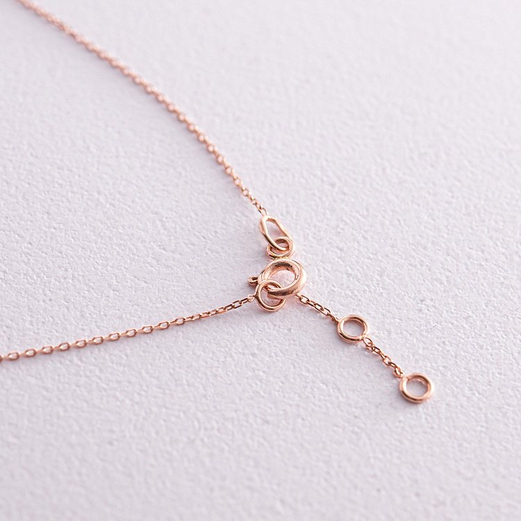 Браслет "Монетки и шарики" с жемчугом на ногу (красное золото) б05142 от ювелирного магазина Оникс - 1