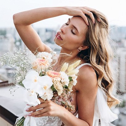 Срібні сережки - пусети "Кругообіг" з фіанітами 122898 №13