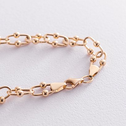 Колье "Фантазия" в желтом золоте кол01910 №5