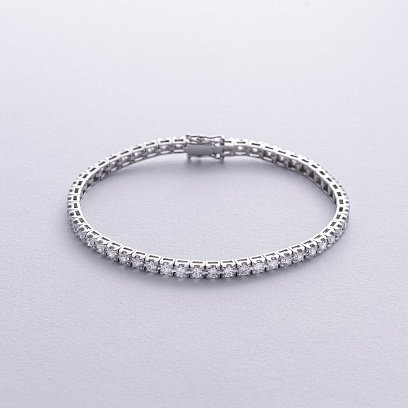 Браслет Теннис в белом золоте с белыми бриллиантами 539731221