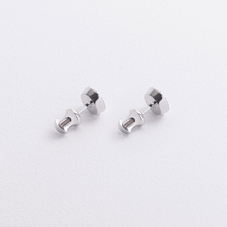 Золоті сережки - пусети з діамантами 344901121 від ювелірного магазину Онікс - 2