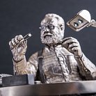 Срібна фігура ручної роботи "Ювелір за роботою" сер00034ю от ювелирного магазина Оникс - 4