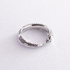 Серебряное кольцо "Змей Уроборос" 112682 от ювелирного магазина Оникс - 5