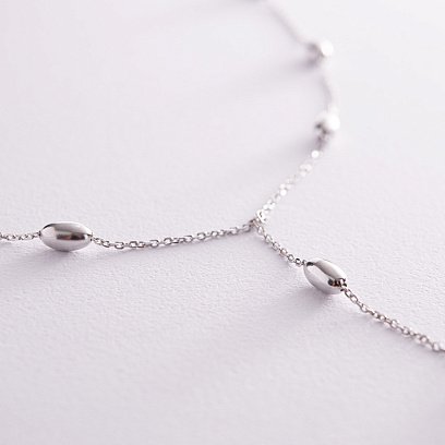 Серебряное колье - галстук 908-01312 №4