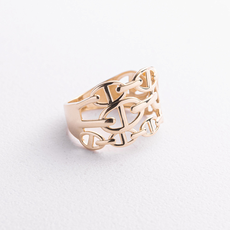 Каблучка "Helen" у жовтому золоті к08442 від ювелірного магазину Онікс - 2