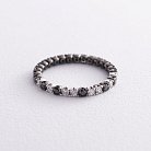Золотое кольцо с белыми и черными бриллиантами кб0471di от ювелирного магазина Оникс