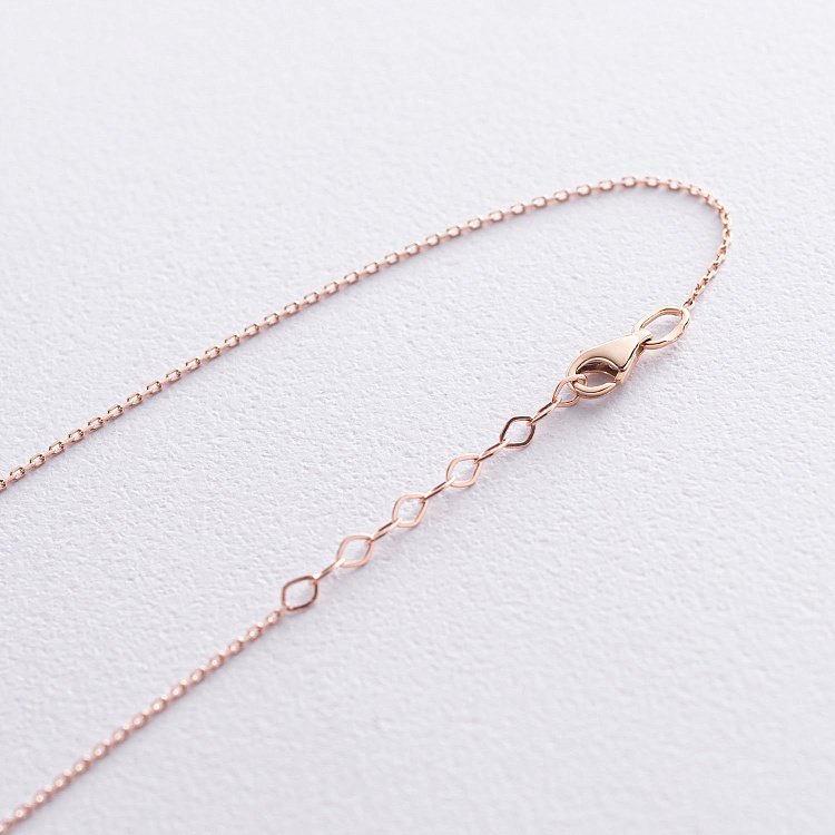 Золотое колье "Сердечки" с фианитами кол01495 от ювелирного магазина Оникс - 3