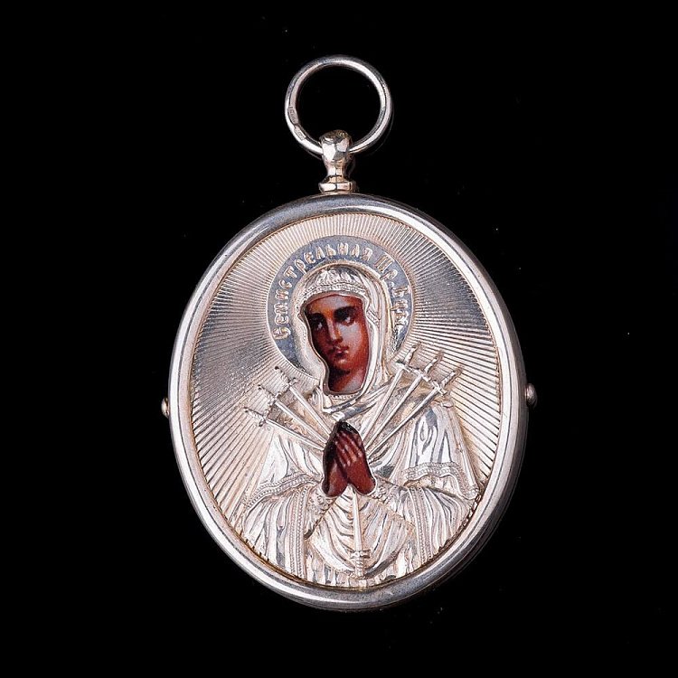 Подвеска "Икона Божией Матери "Семистрельная"" 23410 Подвеска "Икона Божией Матери "Семистрельная"" 23410 от ювелирного магазина Оникс