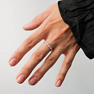 Золота каблучка з діамантами кб0658ca от ювелирного магазина Оникс - 1