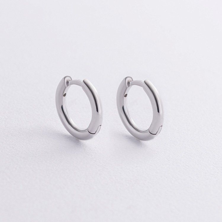 Сережки - кільця у сріблі mini 7261 від ювелірного магазину Онікс - 1