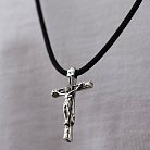 Православный серебряный крест "Распятие. Спаси и Сохрани" на шнурке 847 от ювелирного магазина Оникс - 3