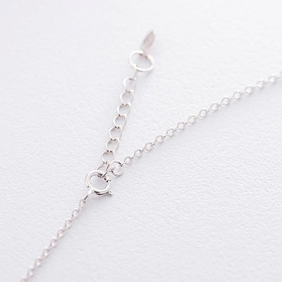 Серебряное колье с бабочкой (фианит) 18778 №2