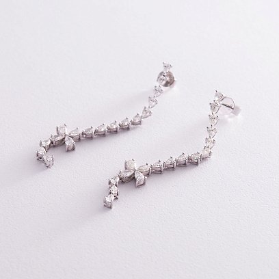 Золотые серьги (бриллиант) сб0269ar №3