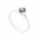 Кольцо с топазом "Лондон голубой" к02603 от ювелирного магазина Оникс