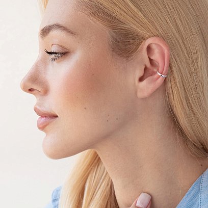 Срібна сережка - каффа 123212 №3