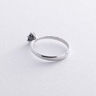 Помолвочное кольцо с черным бриллиантом (белое золото) 236071122 от ювелирного магазина Оникс - 2