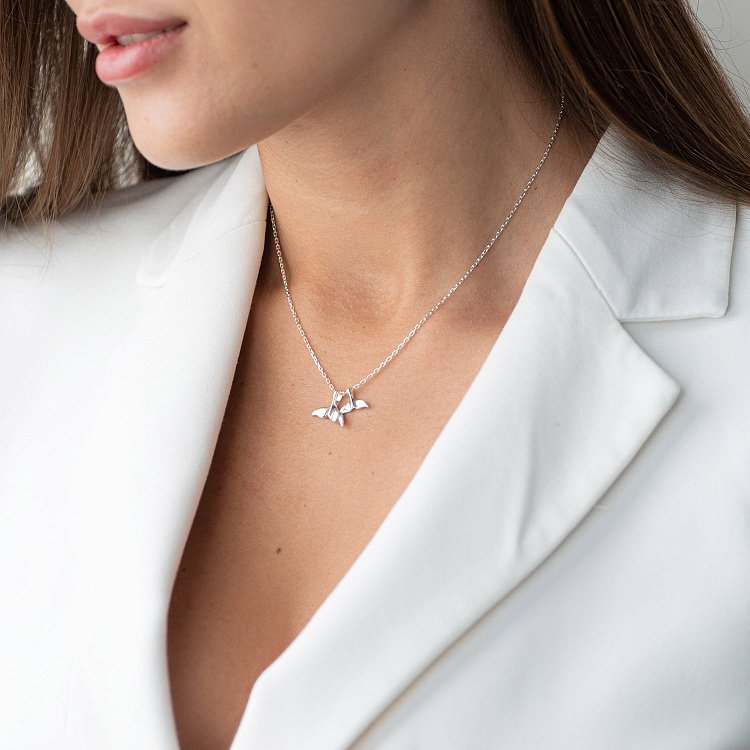 Серебряное колье "Хвост кита" 181057 от ювелирного магазина Оникс - 2