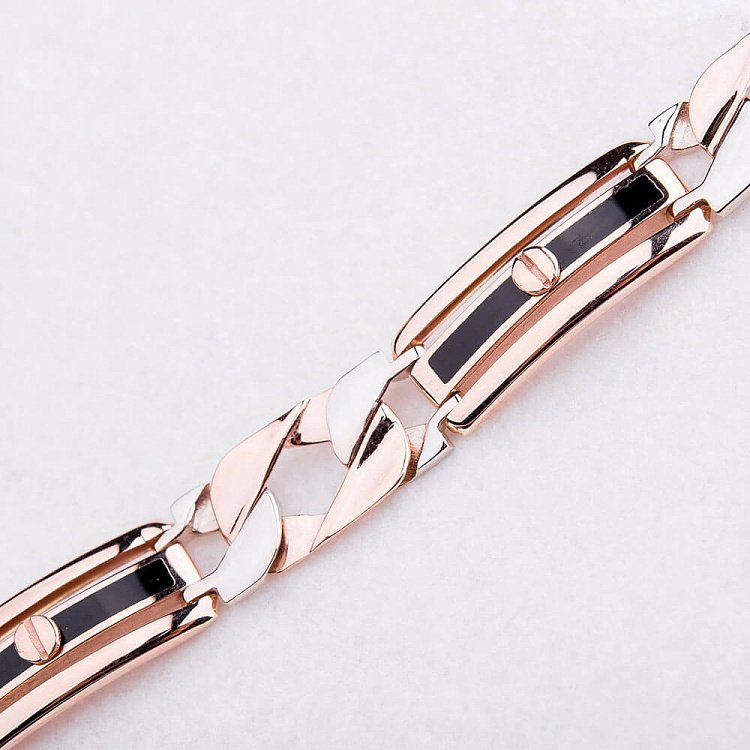 Золотий чоловічий браслет (емаль) б01151 від ювелірного магазину Онікс - 2