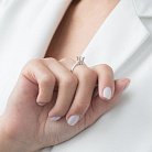 Помолвочное кольцо в белом золоте (бриллиант) кх339 от ювелирного магазина Оникс - 1