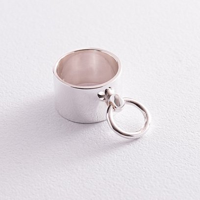 Широкое серебряное кольцо БДСМ 112648 №13