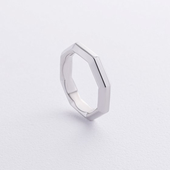 Серебряное кольцо "Геометрия" 1548 №4