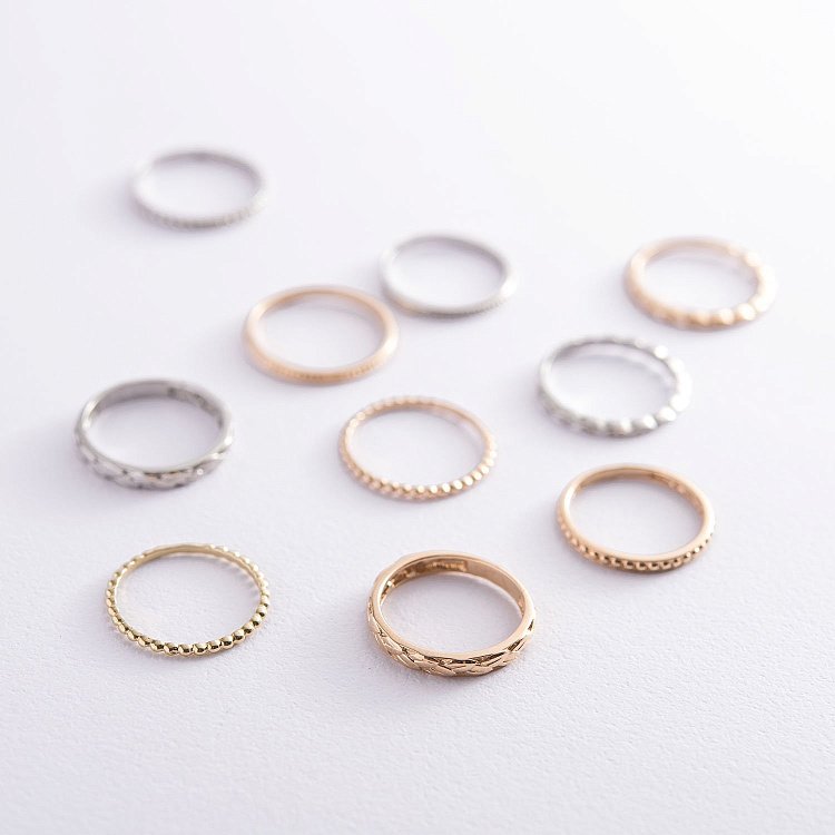 Каблучка "Колосок" в білому золоті к06596 від ювелірного магазину Онікс - 5