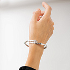 Жорсткий браслет "Змія" у білому золоті (фіаніти) б05494 от ювелирного магазина Оникс - 1