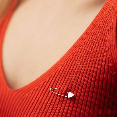 Золота шпилька "Сердечко" зак00354 №2