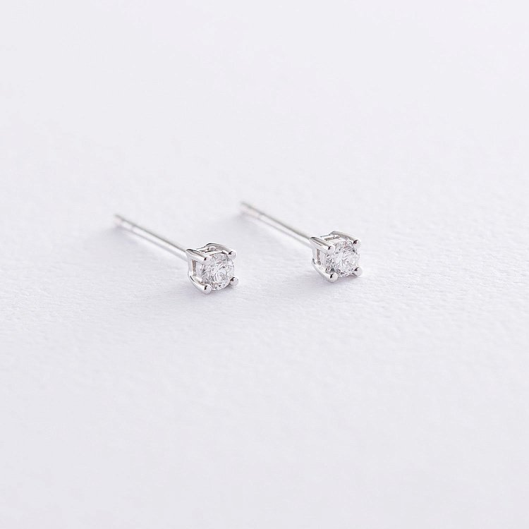 Золоті сережки-пусети (діамант) сб0189fn від ювелірного магазину Онікс