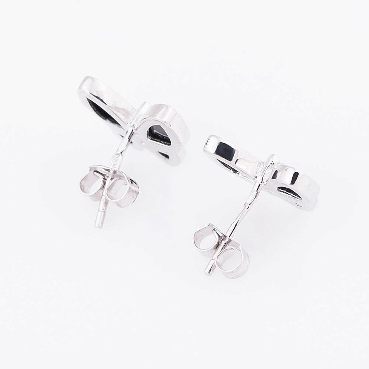 Срібні сережки-пусети "Метелики" 122004 від ювелірного магазину Онікс - 2