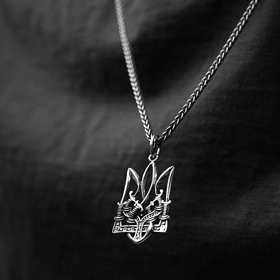 Подвеска "Тризуб с саблями" в серебре 133164 №9