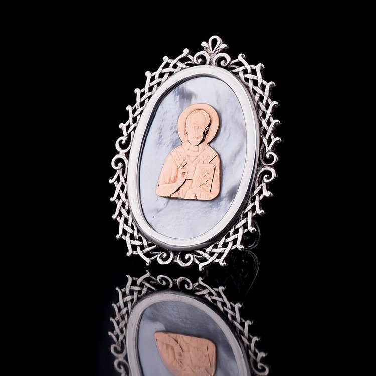 Ікона "Святий Миколай Чудотворець" 23462 від ювелірного магазину Онікс