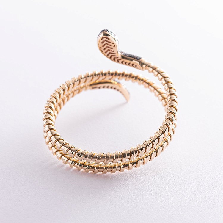 Браслет "Змея" в желтом золоте б04506 от ювелирного магазина Оникс - 2