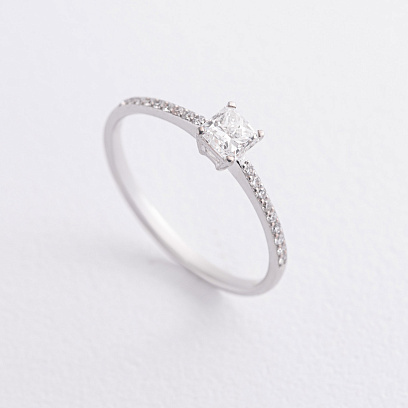 Заручальна золота каблучка з діамантами 245691121