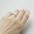 Тройное женское кольцо из белого, красного и желтого золота с фианитами к02205 от ювелирного магазина Оникс - 5