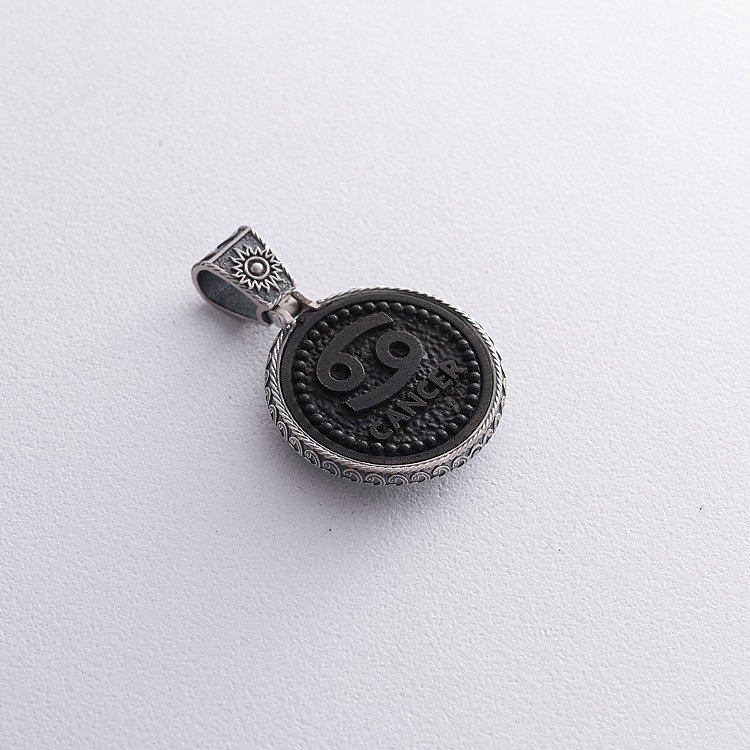 Серебряный кулон "Знак зодиака Рак" с эбеном 1041рак от ювелирного магазина Оникс - 8