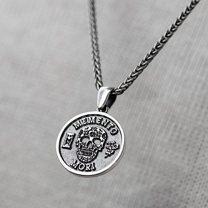 Срібний кулон "Memento mori" 133134 №2