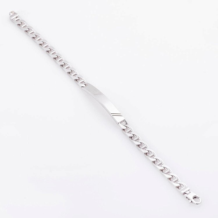 Чоловічий срібний браслет плетіння "панцирні" 14670 від ювелірного магазину Онікс - 1