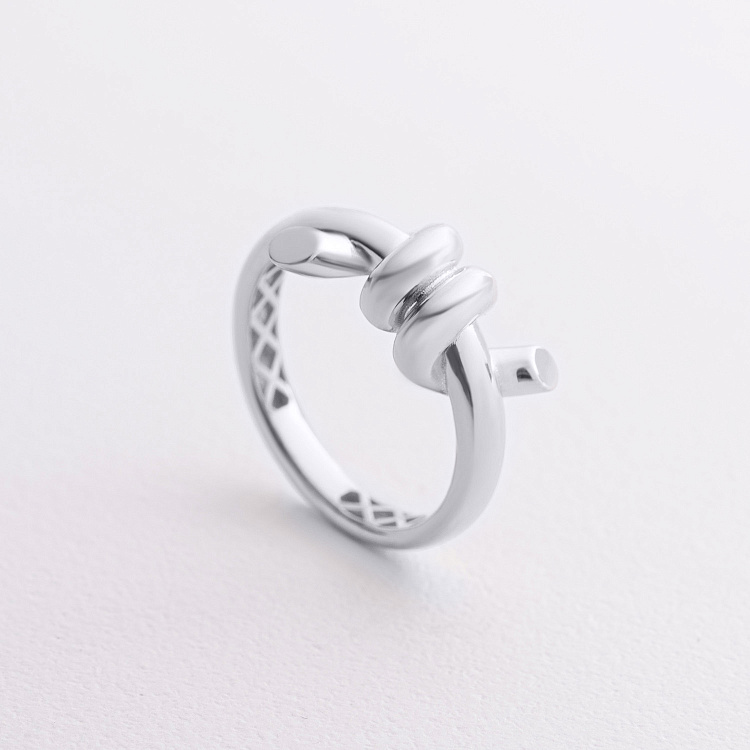 Каблучка "Brigitte" у білому золоті к08381 від ювелірного магазину Онікс