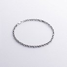 Чоловічий срібний браслет "Нескінченність" 141651 от ювелирного магазина Оникс