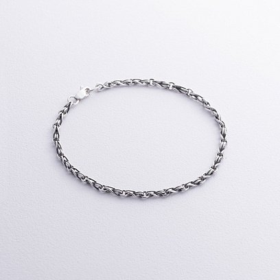 Чоловічий срібний браслет "Нескінченність" 141651