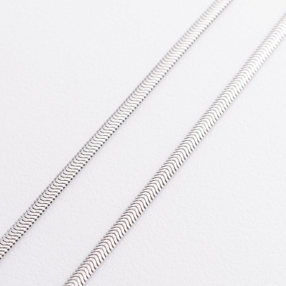 Кольє "Gisele" у білому золоті (снейк - 3 мм) ц00327-3 №2