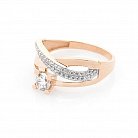 Золотое помолвочное кольцо с фианитами к05137 от ювелирного магазина Оникс - 1